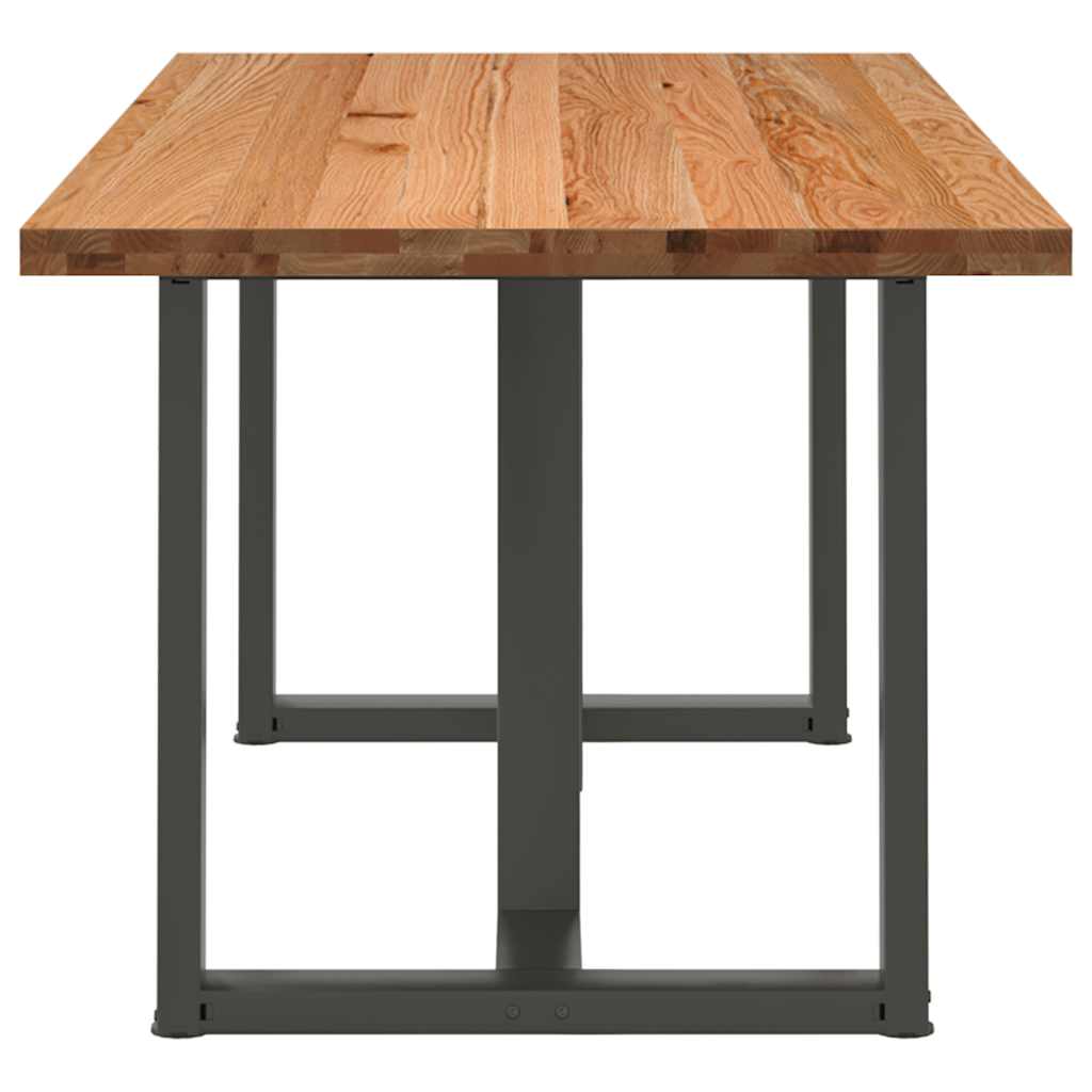 Eettafel rechthoekig 200x90x74 cm massief eikenhout lichtbruin