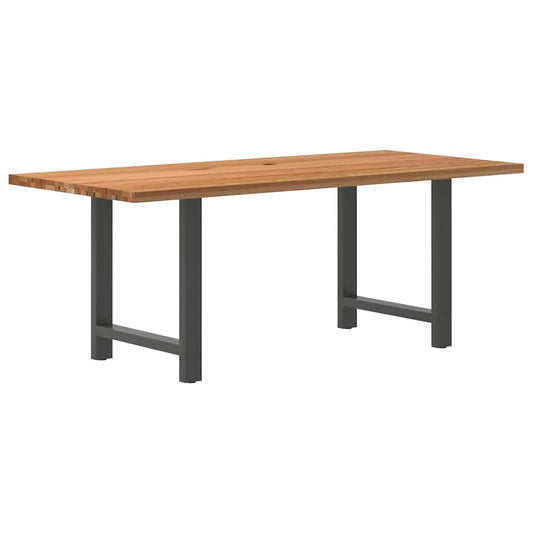 Eettafel rechthoekig 200x90x74 cm massief eikenhout lichtbruin