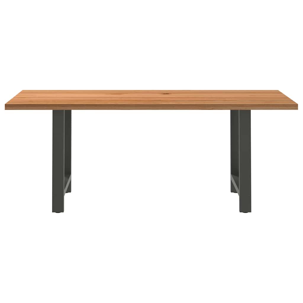 Eettafel rechthoekig 200x90x74 cm massief eikenhout lichtbruin