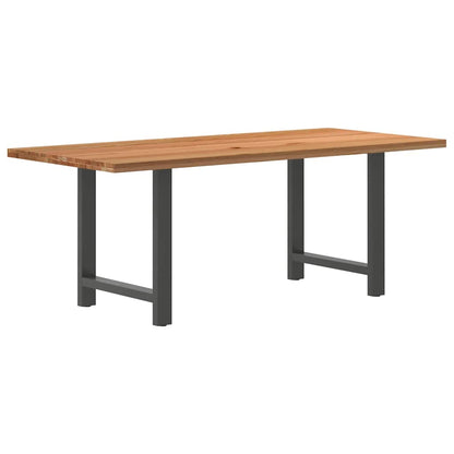Eettafel rechthoekig 200x90x74 cm massief eikenhout lichtbruin