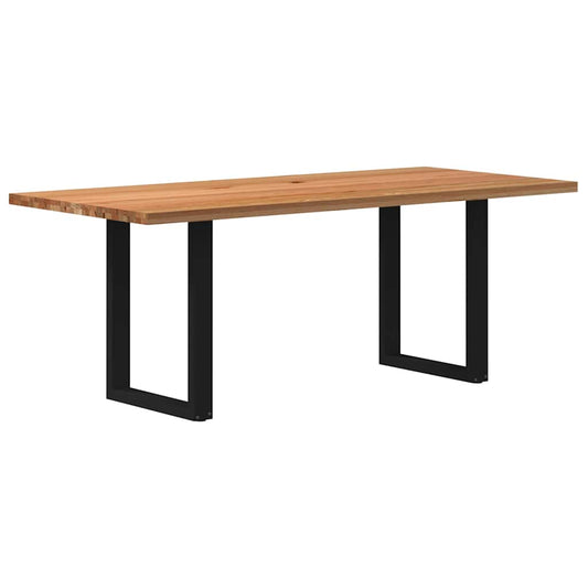 Eettafel rechthoekig 200x90x74 cm massief eikenhout lichtbruin
