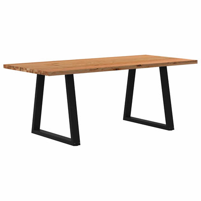 Eettafel rechthoekig 200x90x74 cm massief eikenhout lichtbruin