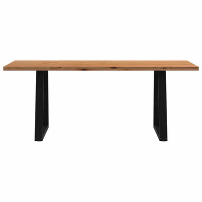 Eettafel rechthoekig 200x90x74 cm massief eikenhout lichtbruin