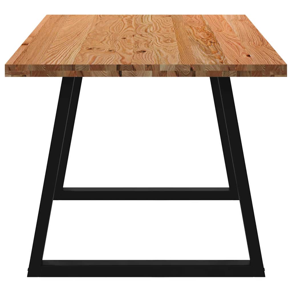 Eettafel rechthoekig 200x90x74 cm massief eikenhout lichtbruin