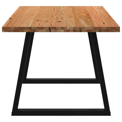 Eettafel rechthoekig 200x90x74 cm massief eikenhout lichtbruin