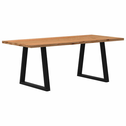 Eettafel rechthoekig 200x90x74 cm massief eikenhout lichtbruin