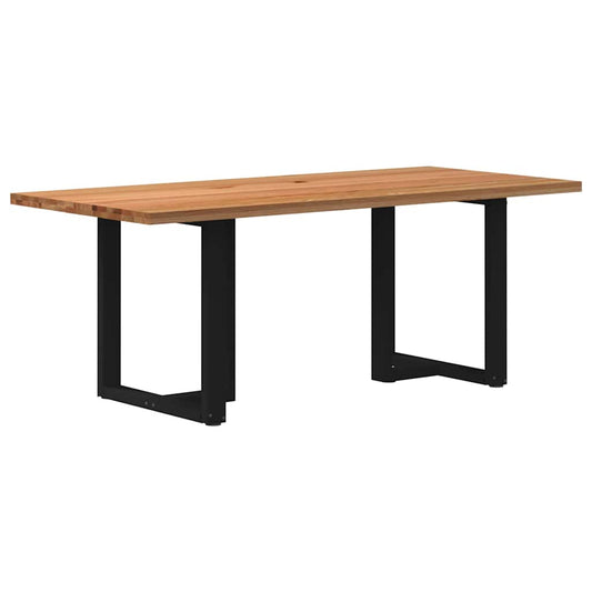 Eettafel rechthoekig 200x90x74 cm massief eikenhout lichtbruin