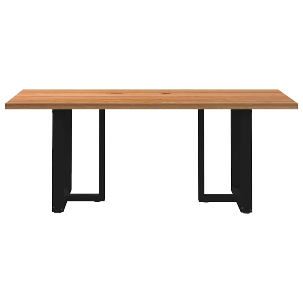 Eettafel rechthoekig 200x90x74 cm massief eikenhout lichtbruin