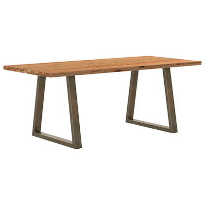 Eettafel rechthoekig 200x90x74 cm massief eikenhout lichtbruin