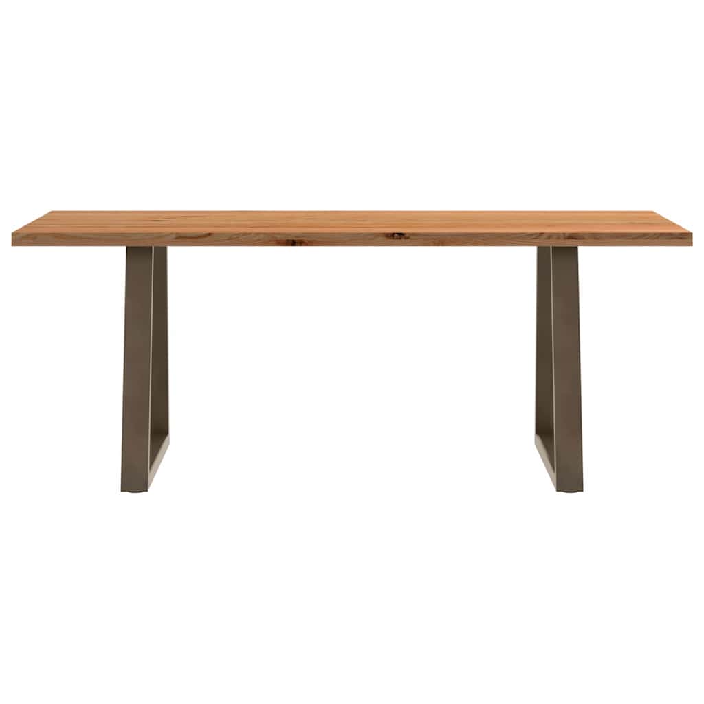 Eettafel rechthoekig 200x90x74 cm massief eikenhout lichtbruin
