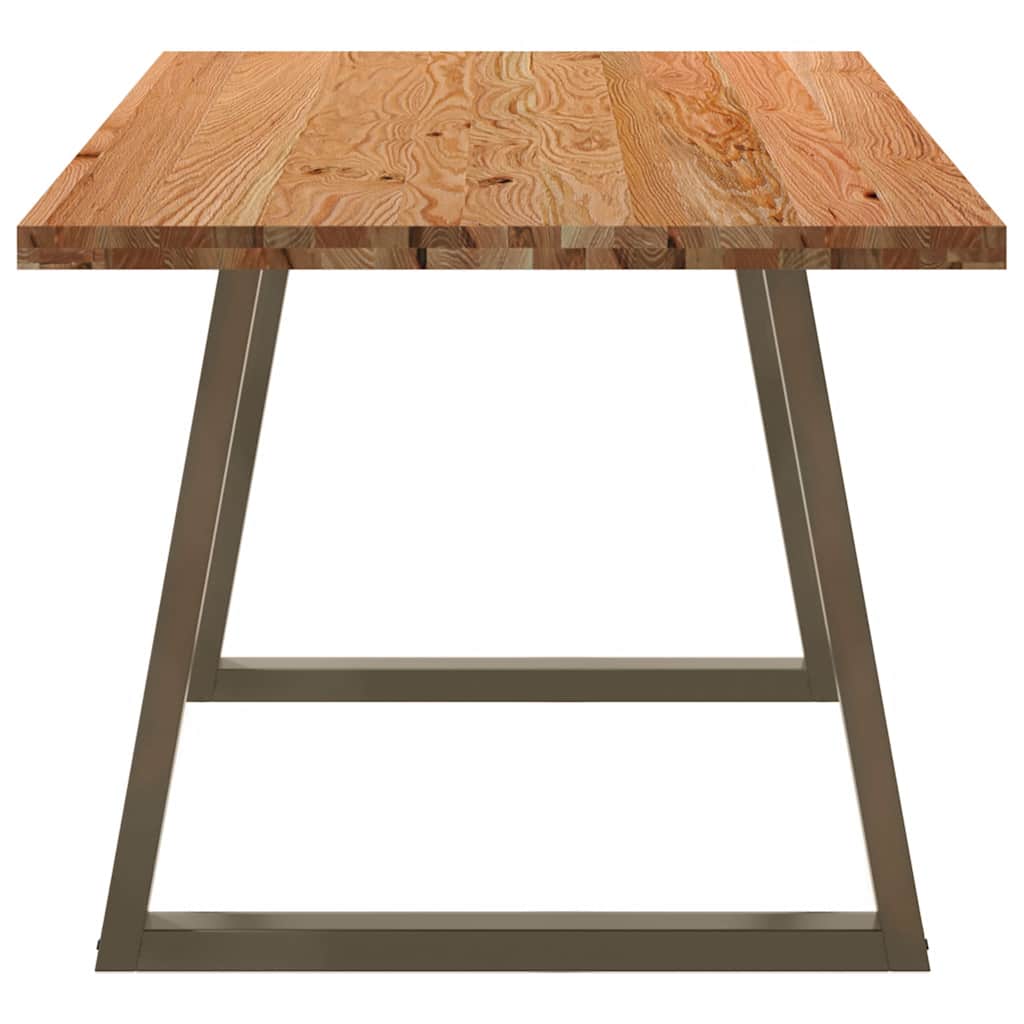 Eettafel rechthoekig 200x90x74 cm massief eikenhout lichtbruin