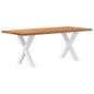 Eettafel rechthoekig 200x90x74 cm massief eikenhout lichtbruin