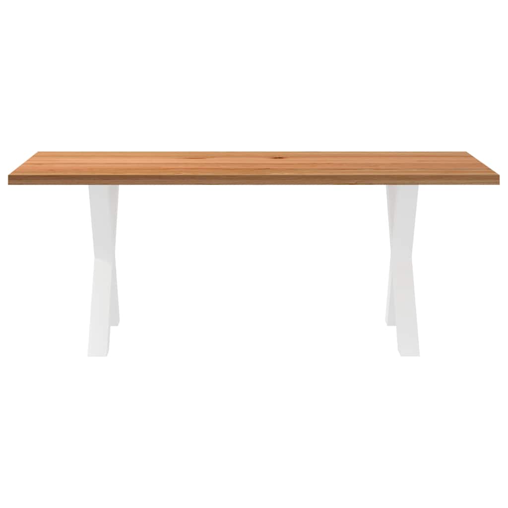 Eettafel rechthoekig 200x90x74 cm massief eikenhout lichtbruin