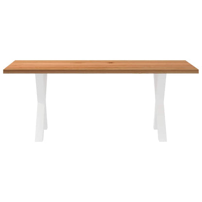 Eettafel rechthoekig 200x90x74 cm massief eikenhout lichtbruin