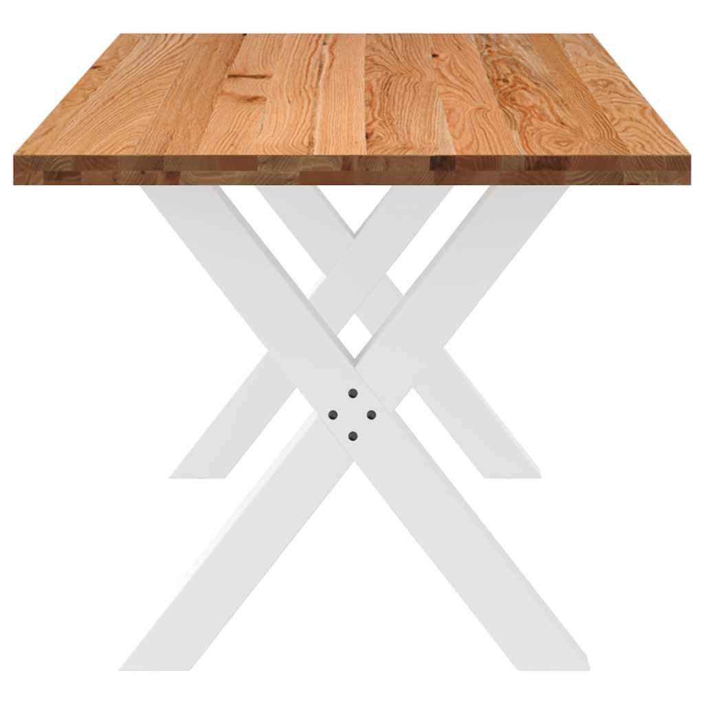 Eettafel rechthoekig 200x90x74 cm massief eikenhout lichtbruin