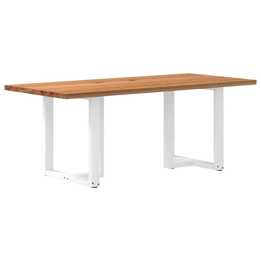 Eettafel rechthoekig 200x90x74 cm massief eikenhout lichtbruin