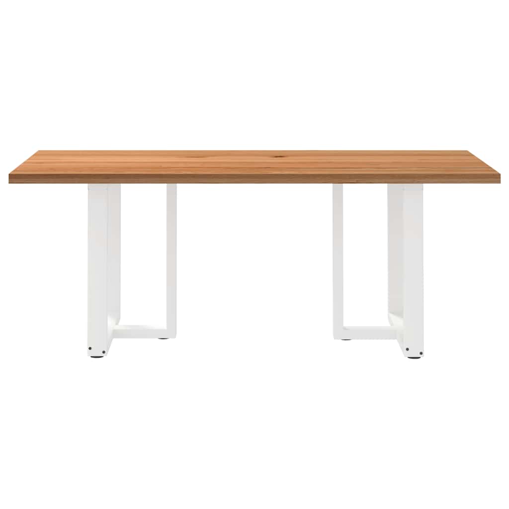 Eettafel rechthoekig 200x90x74 cm massief eikenhout lichtbruin