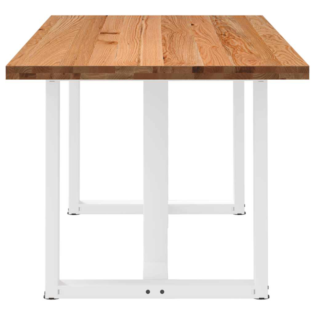 Eettafel rechthoekig 200x90x74 cm massief eikenhout lichtbruin