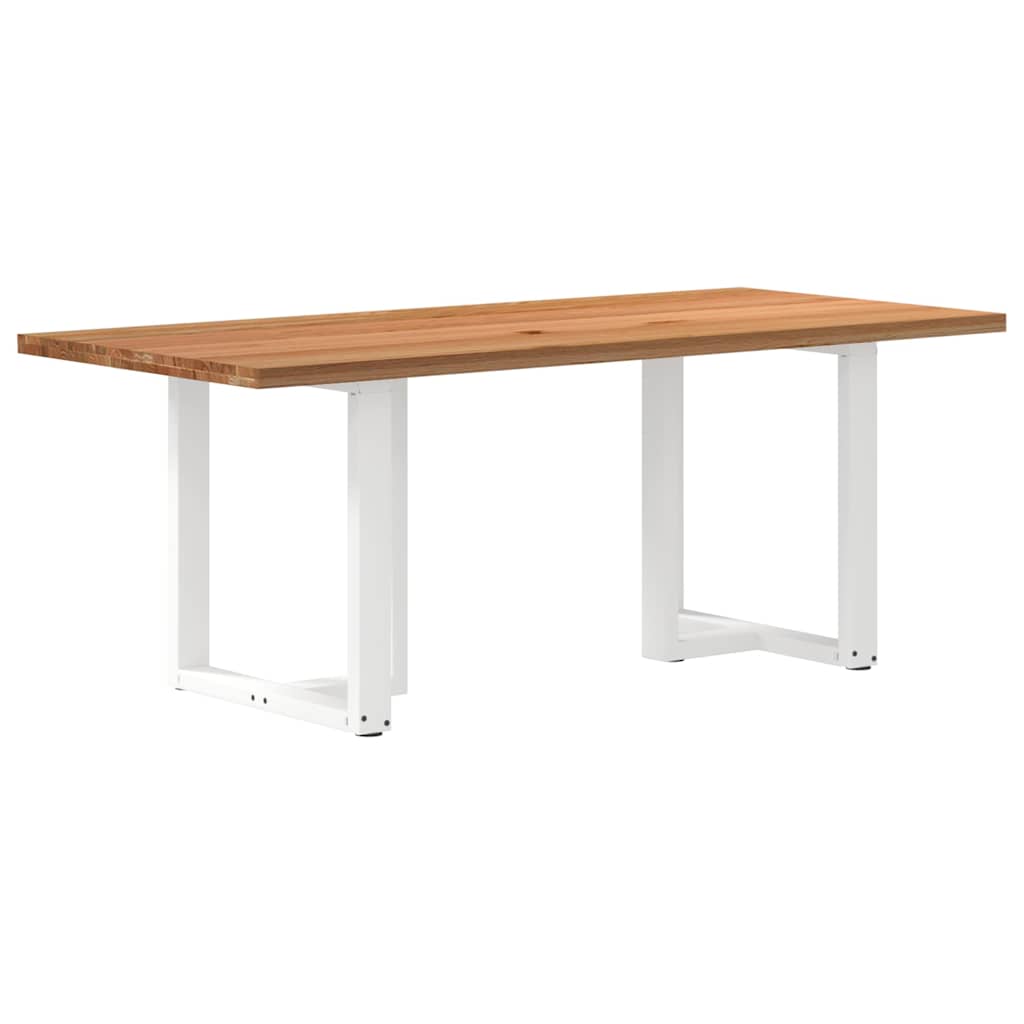 Eettafel rechthoekig 200x90x74 cm massief eikenhout lichtbruin