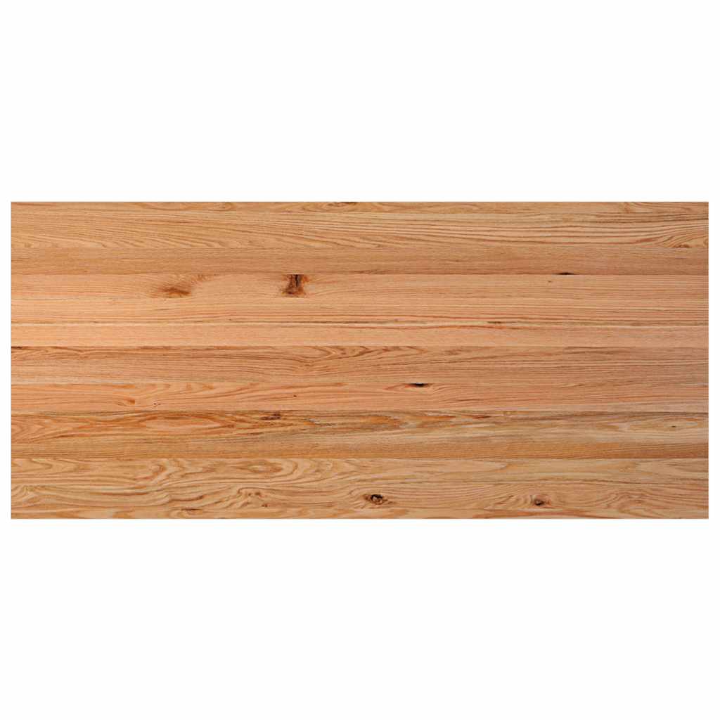 Eettafel rechthoekig 220x90x74 cm massief eikenhout lichtbruin