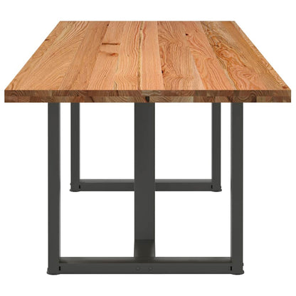 Eettafel rechthoekig 240x90x74 cm massief eikenhout lichtbruin