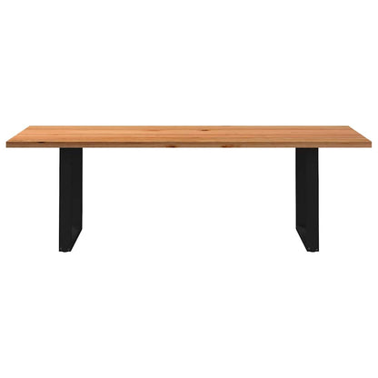 Eettafel rechthoekig 240x90x74 cm massief eikenhout lichtbruin