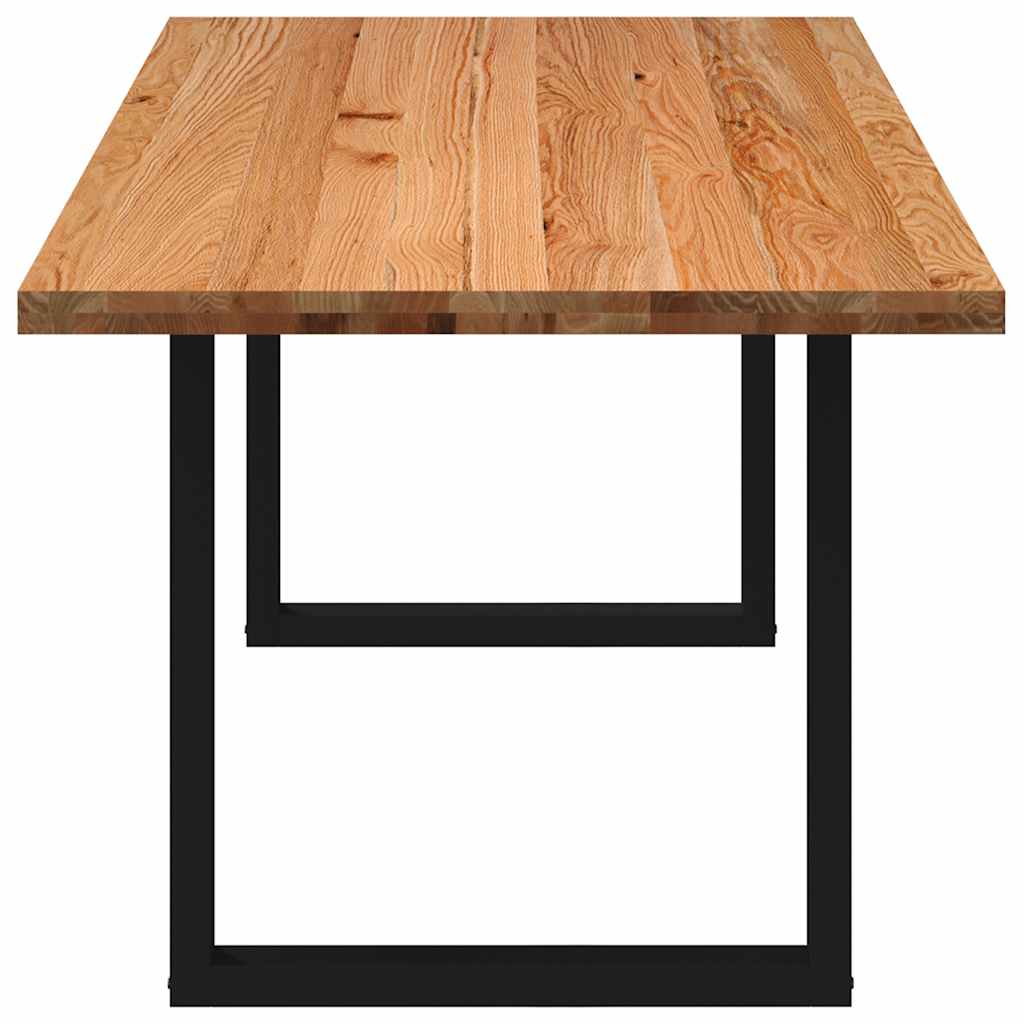 Eettafel rechthoekig 240x90x74 cm massief eikenhout lichtbruin