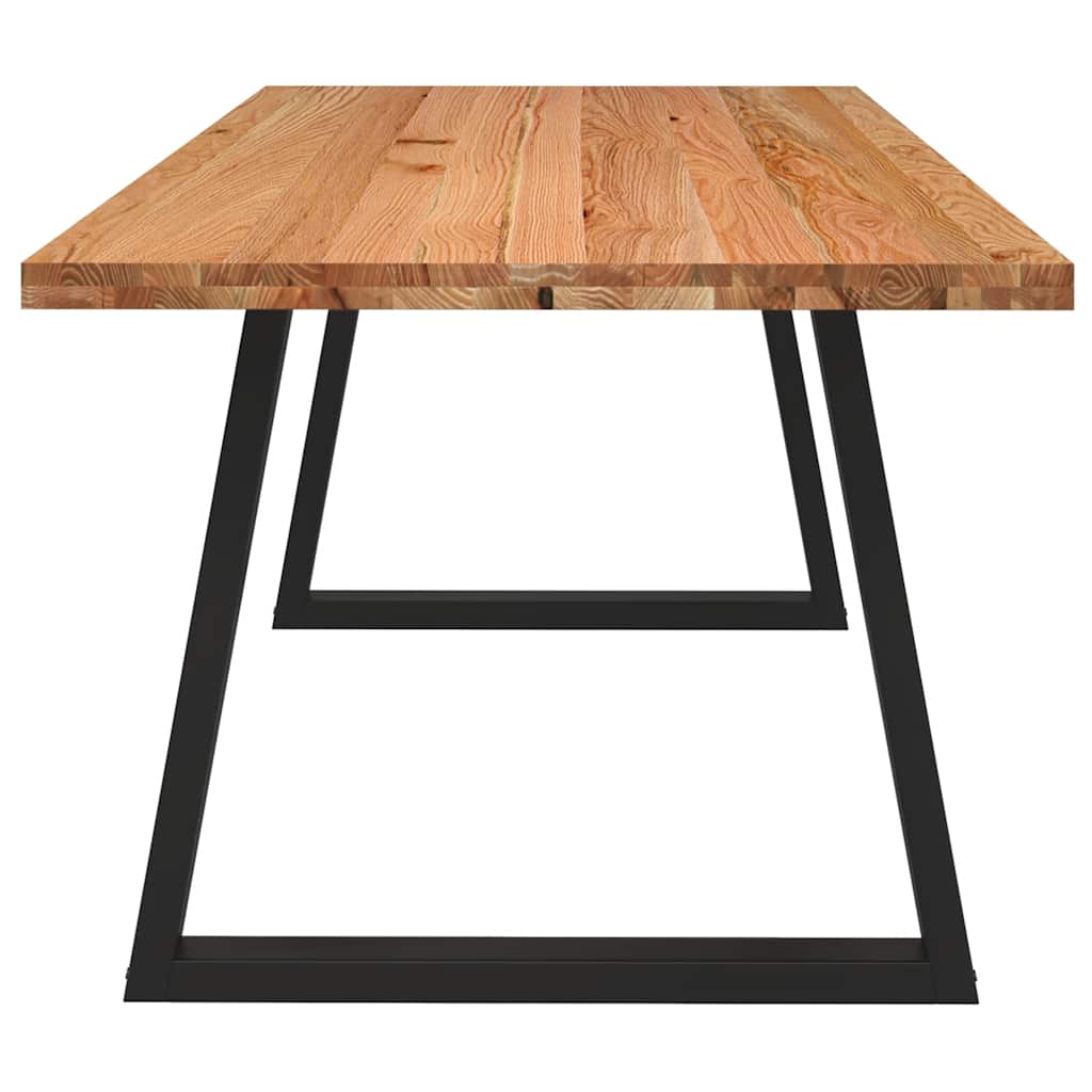 Eettafel rechthoekig 240x90x74 cm massief eikenhout lichtbruin