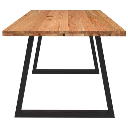 Eettafel rechthoekig 240x90x74 cm massief eikenhout lichtbruin