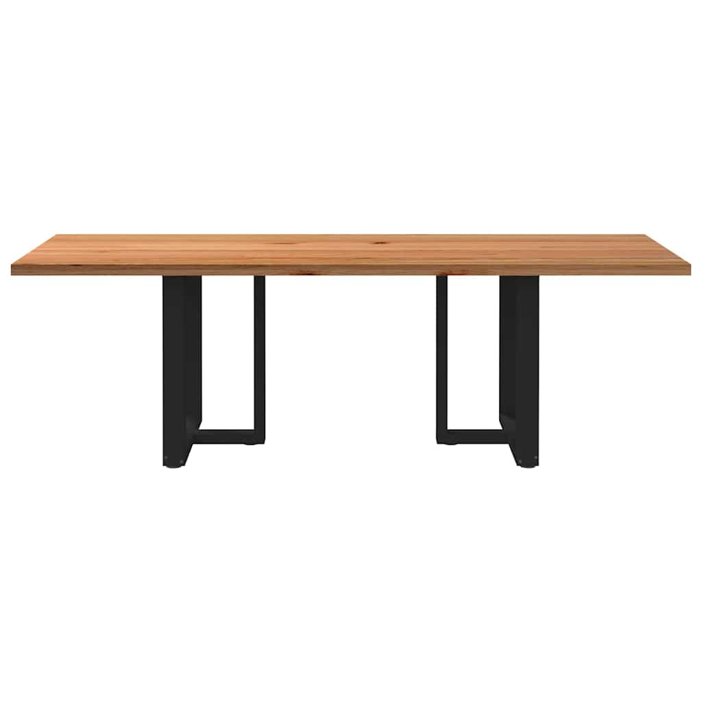Eettafel rechthoekig 240x90x74 cm massief eikenhout lichtbruin