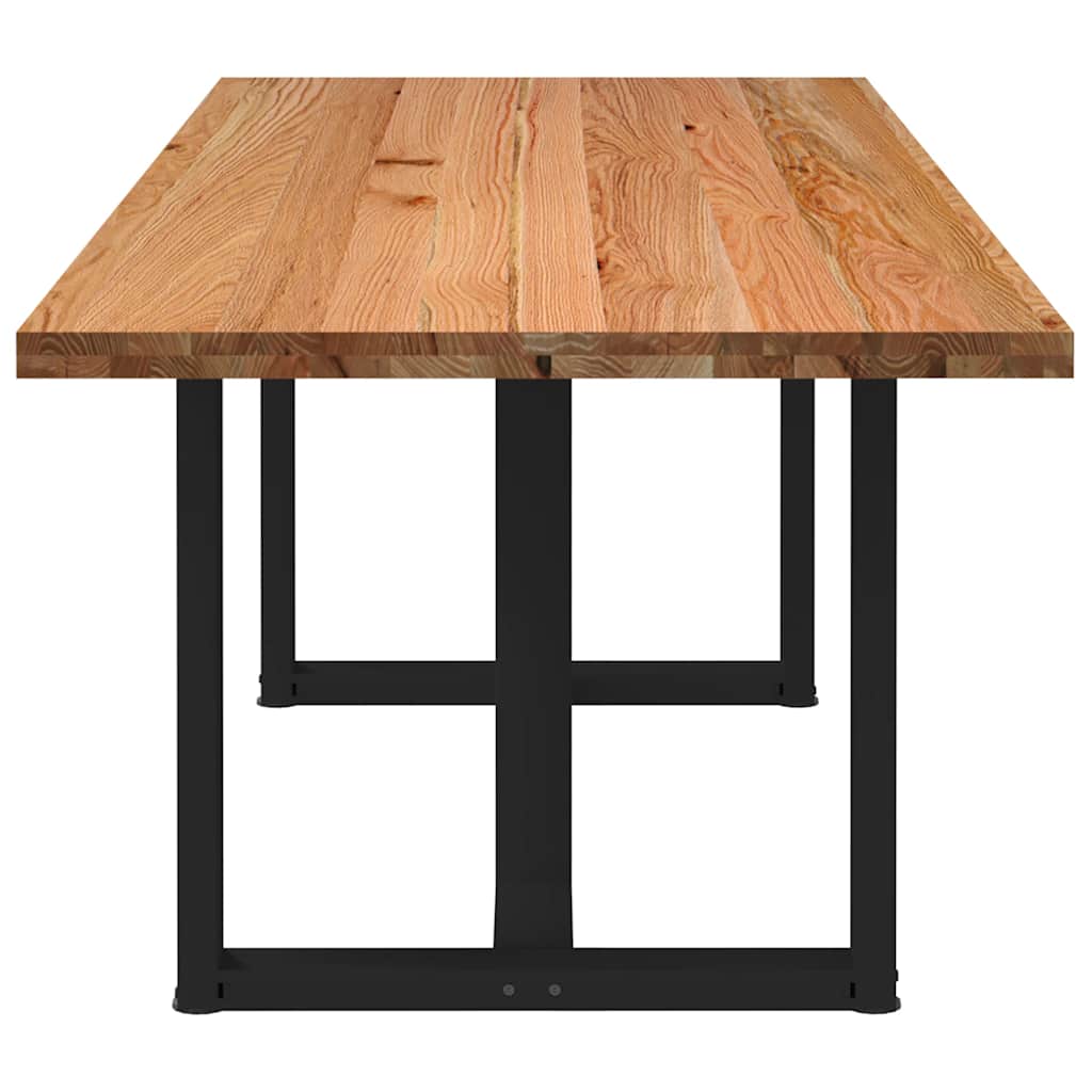 Eettafel rechthoekig 240x90x74 cm massief eikenhout lichtbruin