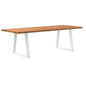 Eettafel rechthoekig 240x90x74 cm massief eikenhout lichtbruin