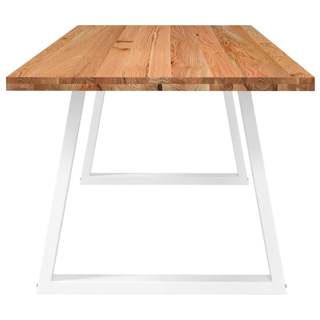 Eettafel rechthoekig 240x90x74 cm massief eikenhout lichtbruin