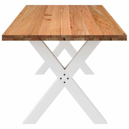 Eettafel rechthoekig 240x90x74 cm massief eikenhout lichtbruin