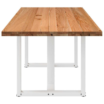 Eettafel rechthoekig 240x90x74 cm massief eikenhout lichtbruin