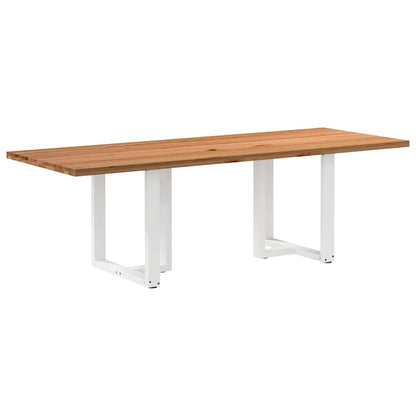 Eettafel rechthoekig 240x90x74 cm massief eikenhout lichtbruin