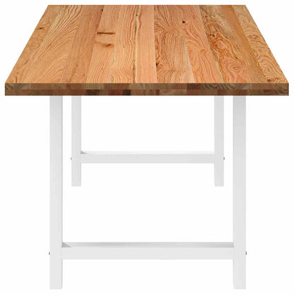 Eettafel rechthoekig 240x90x74 cm massief eikenhout lichtbruin