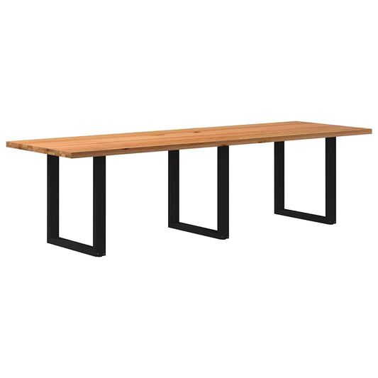 Eettafel rechthoekig 280x90x74 cm massief eikenhout lichtbruin