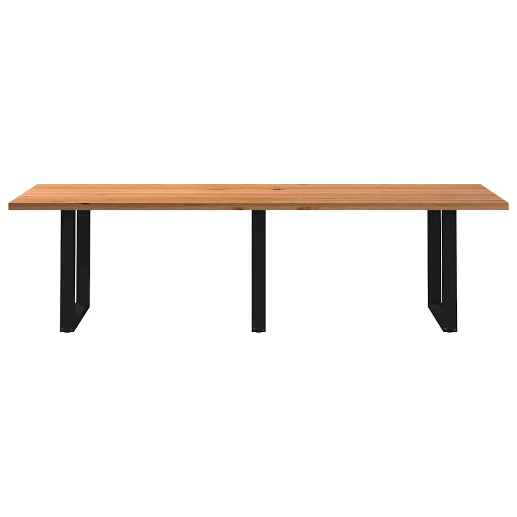 Eettafel rechthoekig 280x90x74 cm massief eikenhout lichtbruin