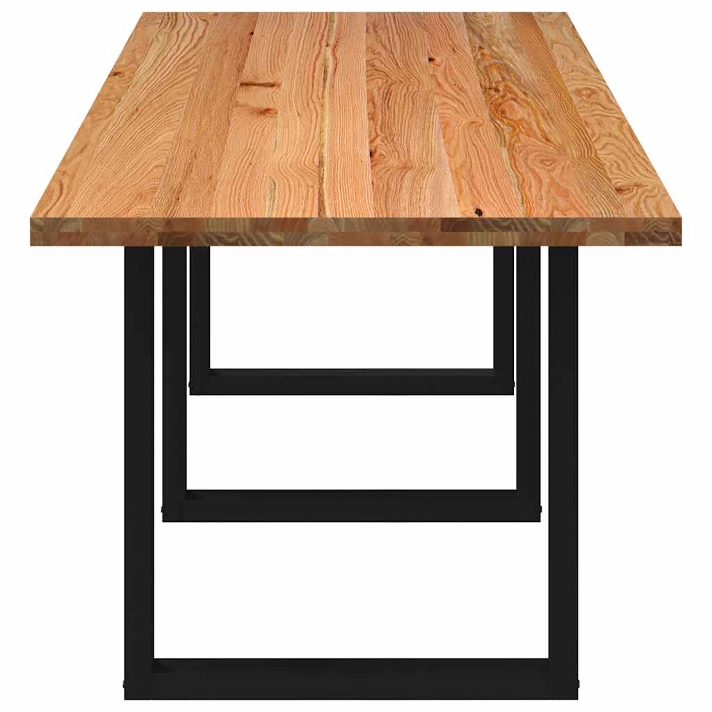 Eettafel rechthoekig 280x90x74 cm massief eikenhout lichtbruin
