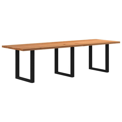 Eettafel rechthoekig 280x90x74 cm massief eikenhout lichtbruin