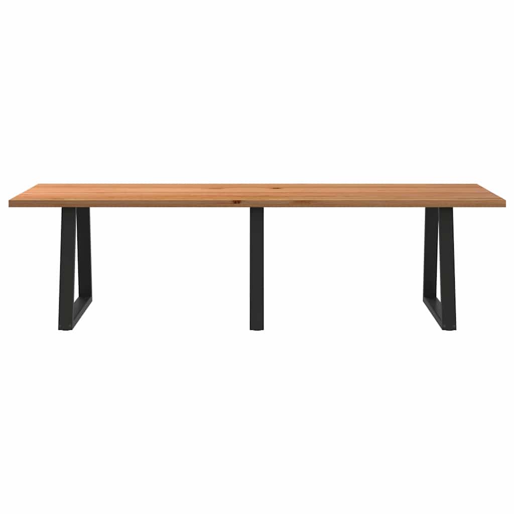 Eettafel rechthoekig 280x90x74 cm massief eikenhout lichtbruin