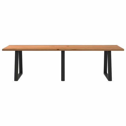 Eettafel rechthoekig 280x90x74 cm massief eikenhout lichtbruin