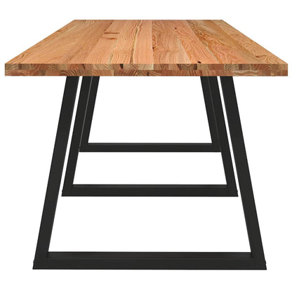 Eettafel rechthoekig 280x90x74 cm massief eikenhout lichtbruin