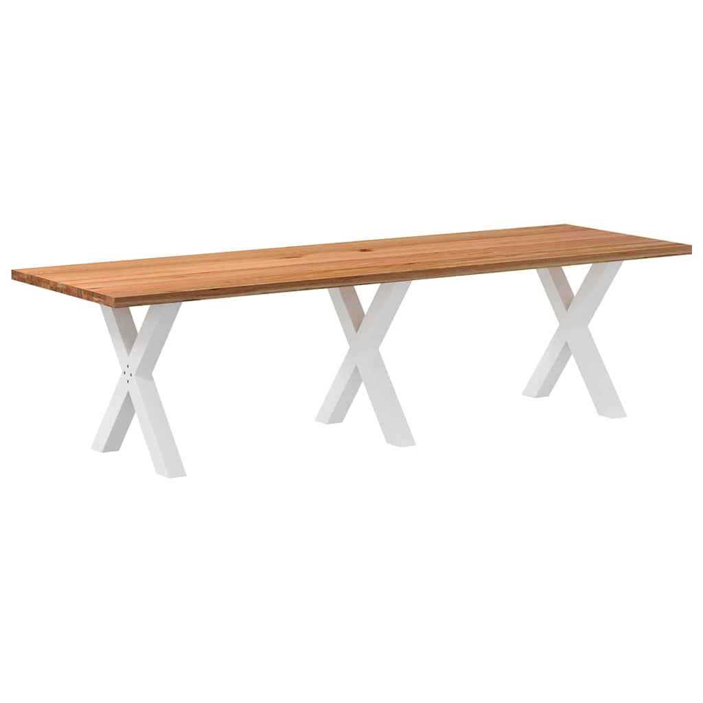 Eettafel rechthoekig 280x90x74 cm massief eikenhout lichtbruin