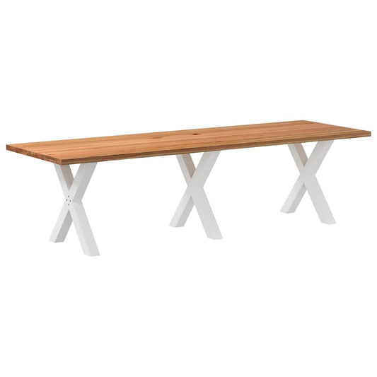 Eettafel rechthoekig 280x90x74 cm massief eikenhout lichtbruin