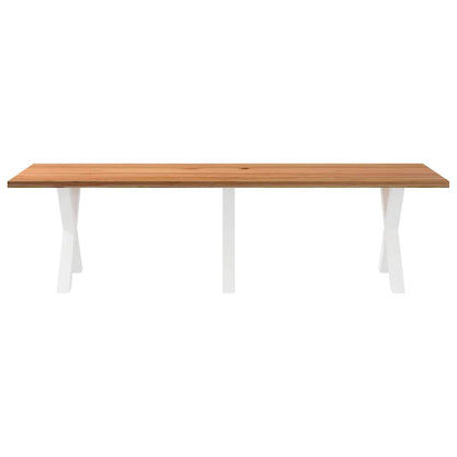 Eettafel rechthoekig 280x90x74 cm massief eikenhout lichtbruin