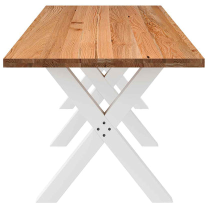 Eettafel rechthoekig 280x90x74 cm massief eikenhout lichtbruin