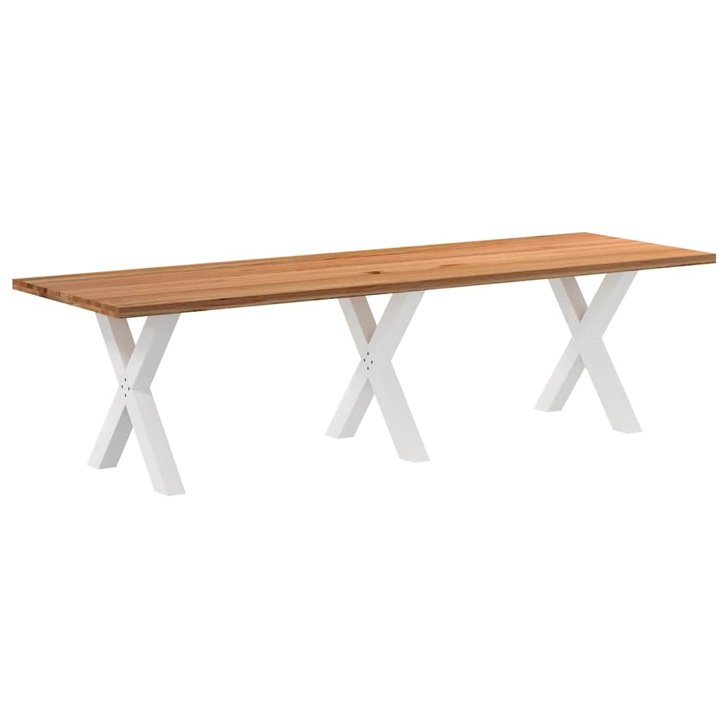 Eettafel rechthoekig 280x90x74 cm massief eikenhout lichtbruin