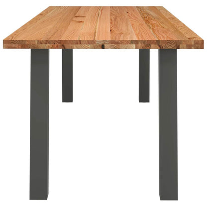 Eettafel rechthoekig 180x100x74 cm massief eikenhout lichtbruin